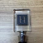 Engraved Glass Wine Stopper Monogram H Bottle Stopper Wine Accessories