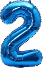 Ypselected 32 Inch Large Foil Helium Number Balloon Birthday Wedding 2  Blue 