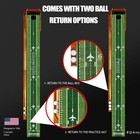 Best Putting Green Indoor Golf Mat Easy To Assemble With Automatic Ball Return