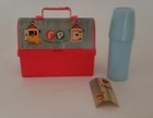 Vintage 1962 Fisher-price Mini Toy Farm Barn Lunch Box W silo Thermos 