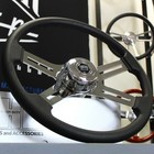 4 Spoke Steering Wheel 18  Black  freightliner  Kenworth  Peterbilt  Volvo 