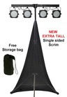 Black Extra Tall Spandex Lycra Speaker Scrim Dj Tripod Stand Cover Single Sided