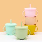 Silicone Sippy Cup Small Light Easy Suction Anti Slip Handle Toddler Sippy Cup