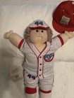 Vtg 1985 Cabbage Patch Kid Baseball Boy  Signed Doll  Shoe  Authentic Outfit 