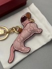 Gucci Novelty Charm Handmade Dog Pink Keychain Gift Key Chain With New Box