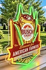Busch Light Brewed For American Farmers Corn Cob Can Lighted Beer Sign Farm Bar