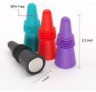 6pcs Wine Stoppers  Silicone Reusable Sparkling Wine Bottle Stopper And Bevera