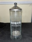 Vintage Barbicide Barber Beauty Shop Germicide Disinfectant Glass Comb Jar    Bb