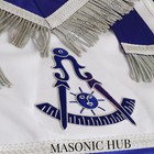 Masonic Blue Past Master 100  Lambskin Apron  Silver Past Master Apron  Pm Apron