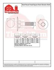 5 16 -18 Round Head Square Neck Elevator Bolts Grade 2 Zinc  pick Length   Qty 