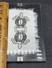 Vtg Authentic Tahitian Tapa Bark Cloth Polynesian Turtle Design Framed 1997