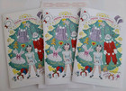 6 Paper Doll Christmas Card Hilda Miloche Illustrated Front Back Greeting Cards