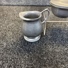 Vtg wilton Armetale Pewter Lidded Sugar W spoon And Creamer