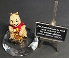 Arribas Collection Winnie The Pooh  Plaque  Easel  Base   Disney   Swarovski Nib