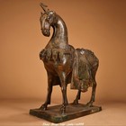 12 6 old Dynasty Bronze Ware Feng Shui Animal Zodiac Year Horse Beast Statue