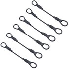 6 Pcs Braided Steel Loop End Cable Stainless Steel Heavy Duty Pvc Coated Safety