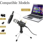 Black Condenser Recording Microphone 3 5mm Plug   Play Mac Pc Android Gaming Mic
