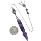 Reiki Healing Crystal Stone Point Prism Pendulum Pendant For Divination Dowsing