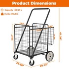 Bigger Super Jumbo Shopping Cart grocery Cart On Wheels  Foldable