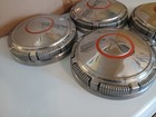 Mopar Red Line Dog Dish Stainless  Hub Caps Dodge Charger Superbee Coronet Dart 
