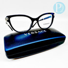Versace Ve 3270 Q Gb1 Black Women s Eyeglasses 52-17-140mm Original 100  Italy