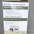 Homepointe Double Robe Hook 2-hook Wall Mounted Bright Chrome Finish Bathroom