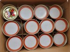 Ball Quilted Crystal Canning Jelly 4oz Jars Fruit Basket Top 12 Ct No Labels New