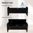 Storage Ottoman Bench Velvet Upholstered Footstool For Bedroom And Living Room