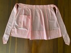 Vintage Handmade Half Apron Pink White Gingham High Waist Retro Cottage Core