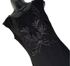 New     lipsy Size 10 Long Black Sequin Net lace Evening Dress Prom Cocktail Party