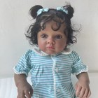 23  Lifelike Reborn Baby Doll Black Skin Toddler Girl Finished Newborn Kids Gift
