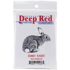Deep Red Stamps Bunny Rabbit Rubber Cling Stamp