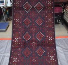 Antique Afghan Mushwani Runner Rug 3x12 Hand Knotted Wool Persian Style Hallway