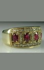 3 00 Ct Oval Cut Natural Ruby And Diamond Ring 14k Yellow Gold Size 8