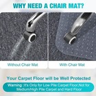 Beswin Chair Mat For Carpets  30  X 48  Transparent Office Chair Mat For Low    