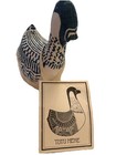 1985 Tutu Nene Goose 4    Bird Hawaii Native Art Souvenir Handmade With Tag