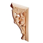 Pair Of Vintage Style Squirrel Trunk Carved 16-1 4  Bracket Corbel