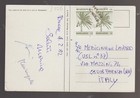 Bangladesh  Postcard 1982 River Scene  To Italy  Palm Tree Stamps Used