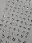Craftbuddyus 86pcs 6 8   10mm Self Adhesive Clear Diamante Stars Stick On Gems
