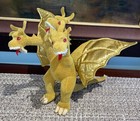 Ty Godzilla King Ghidorah Plush 3-headed Dragon Gold  Japan  2001 Classic Euc