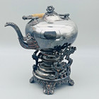 Antique Victorian Tilting Spirit Kettle Palais Royal No  118 Silver Plate France