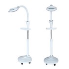 16x Diopter Floor Stand Rolling Magnifier Led Lamp Glass Magnifying Light Facial