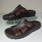 Bh Bass Ford 10 Mens Leather Slides Beach Sandals Outdoor Indoor Casual  Slipper