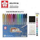 6x Sakura Gelly Roll Gel Pens Set Metallic Stardust Glaze Classic Moonlight Art