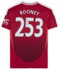 Wayne Rooney Manchester United Signed Adidas 253 Goals  17-17 Home Jersey - Back