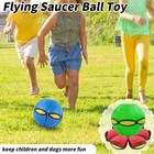 Dog Flying Disc  Pet Toy Flying Saucer Ball With 3 Light  Outdoor Games Green   