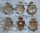 Set Collection 6 Badges  British Bobby Helmet Uk Police