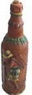 Guatemalan Clay Bottle Beautifully Handcrafted With Farmer   Parrot