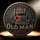 Old Man Trucker Coin  Funny Truck Driver Challenge Token