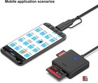 Memory Card Reader 4-in-1 Usb 3 0   Usb-c Adapter For Sd  Micro Sd  Ms  Cf Cards